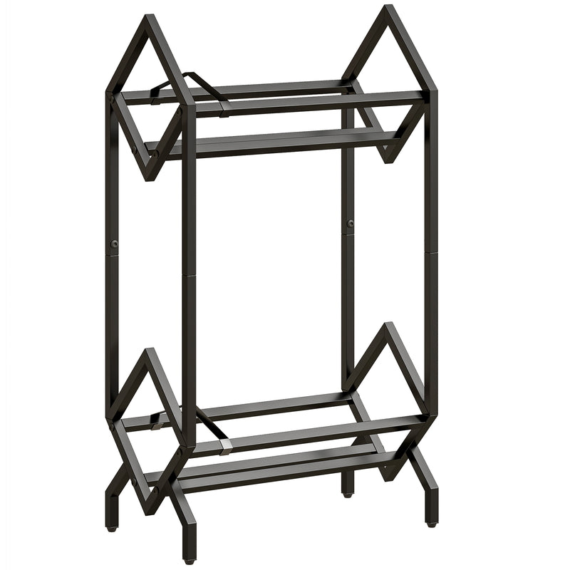 CD Storage Rack for 50 Discs with Sturdy Metal Frame and Space Saving Design Black AOSOM