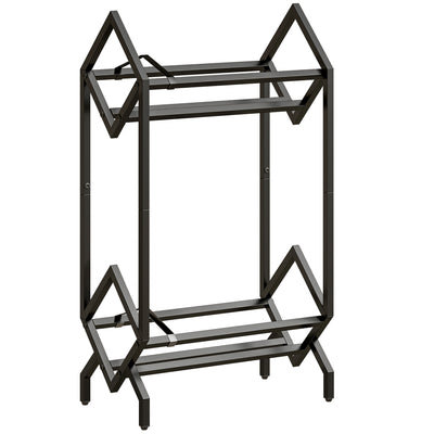 CD Storage Rack for 50 Discs with Sturdy Metal Frame and Space Saving Design Black AOSOM