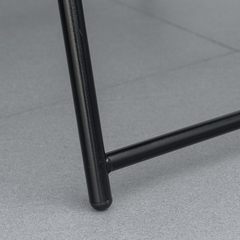 Set of 6 Grey Folding Garden Chairs with Armrests and Mesh Seats for Patio or Camping