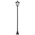 Tall Solar Garden Post Light With LED Lantern For Outdoor Pathways And Driveways