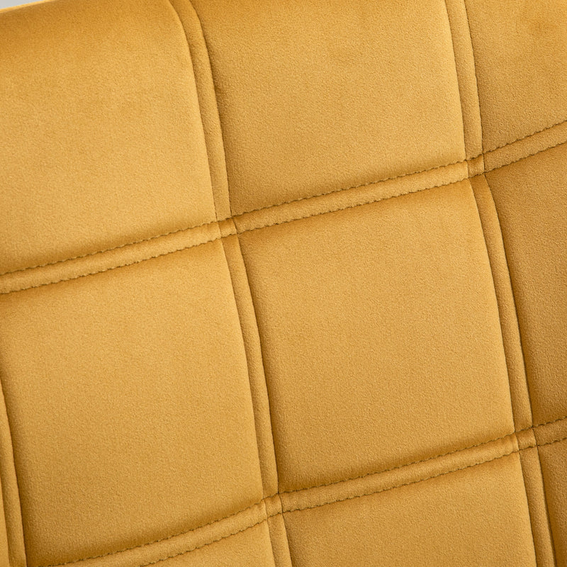 Modern Accent Armchair With Wide Arms And Slanted Back For Living Room Or Office Yellow