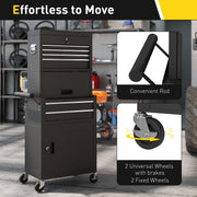 Three Tier Steel Tool Chest with Locking Drawers for Garage or Workshop Use Black