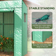 Walk In Greenhouse 77 x 196cm with Shelves For Growing Plants and Seedlings