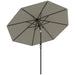Light Grey 2.7M Garden Parasol Umbrella With Tilt and Crank by Outsunny