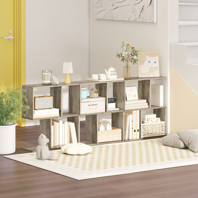 Slim S Shaped Side Table With 3 Storage Shelves Ideal For Small Spaces Grey