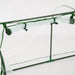 Set of 2 Clear Tunnel Greenhouses with Roll-up Door Steel Frame and Plastic Cover by Outsunny