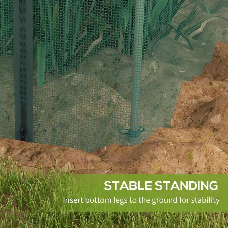 Mini Polytunnel Greenhouse 360 x 120cm for Outdoor Plant Protection by Outsunny