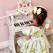 White 37 Key Kids Electronic Piano Set With Stool Microphone And Music Stand AOSOM