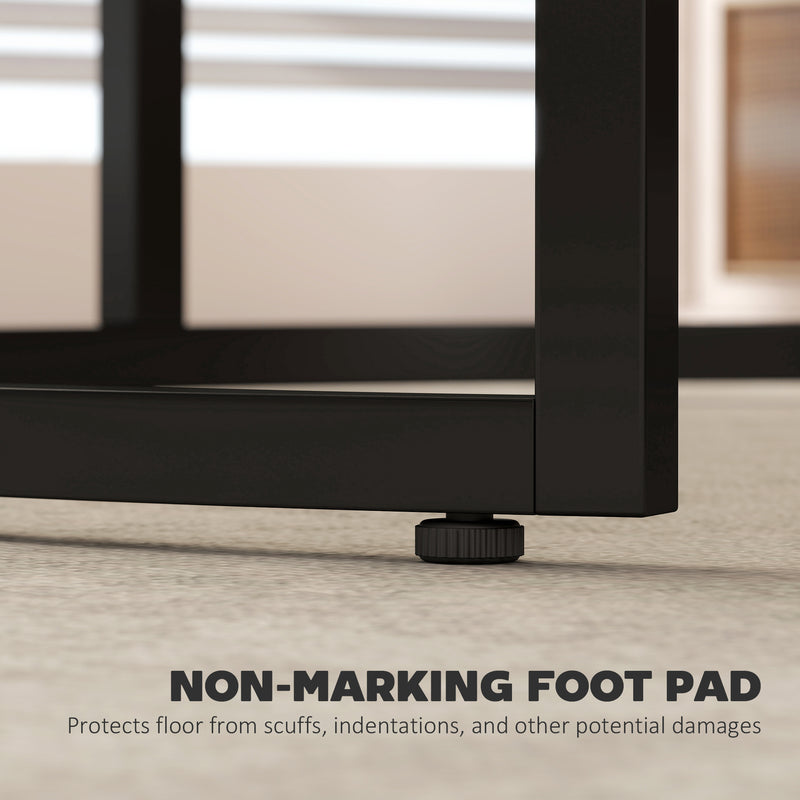 Set of Two Nesting Side Tables With Wood Effect For Living Room Or Bedroom, Rustic Brown