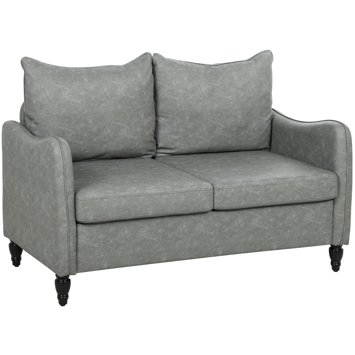 Buy 2 Seater Grey Faux Leather Sofa With Marble Effect | Opal Retail