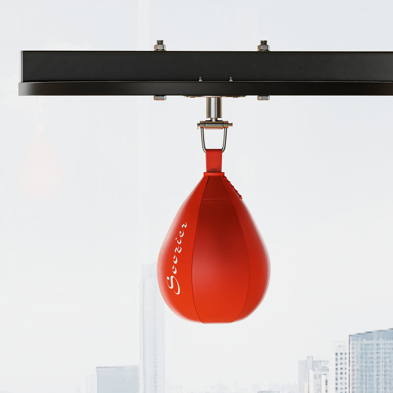 Adjustable Freestanding Speedbag Punch Bag Stand for Boxing Training Black by Outsunny AOSOM