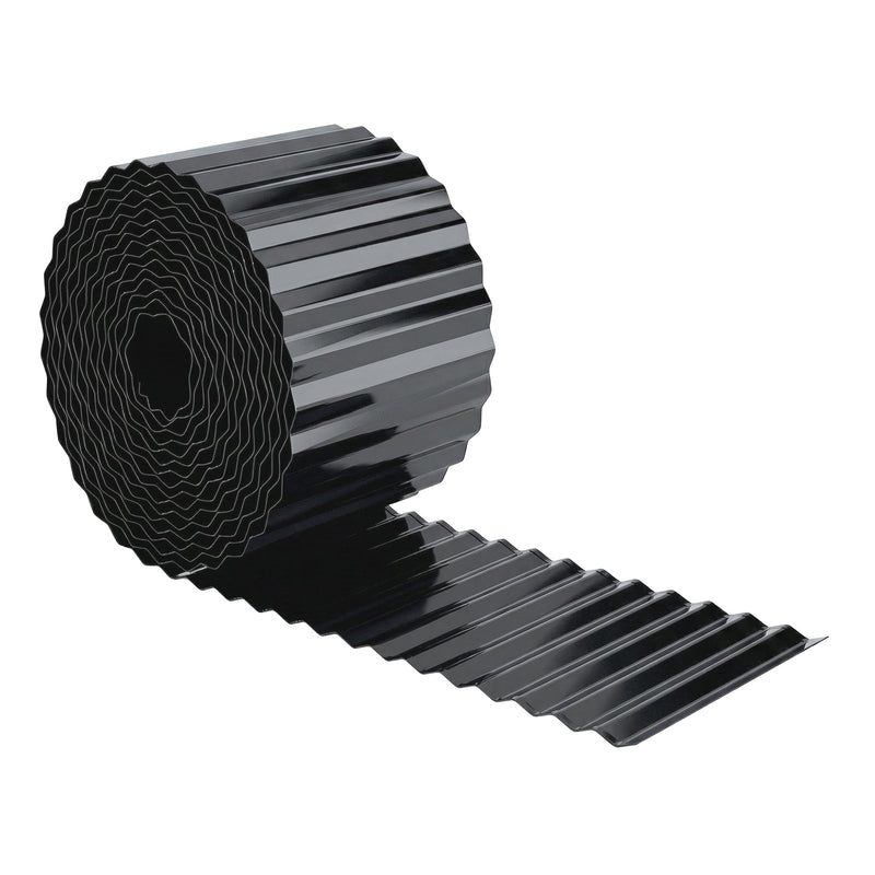 Metal Lawn Edging for Easy Flexible Garden Borders and Neat Flower Beds Dark Grey AOSOM