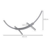 Grey 3.25m Wooden Hammock Stand Universal Fit for Garden Camping and Picnics by Outsunny