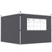 Dark Grey 3m Gazebo Replacement Side Wall Panels With Window by Outsunny