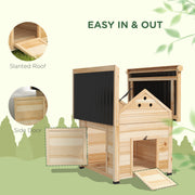 Wooden Duck House with Double Doors Openable Roof Ventilation Holes Removable Base by PawHut