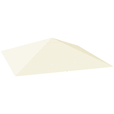 Cream 3m x 3m Gazebo Canopy Replacement UV-Resistant Waterproof Cover by Outsunny