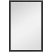 Wall Mounted Mirror 60 x 40 cm with Stylish Frame for Bathroom or Hallway Black