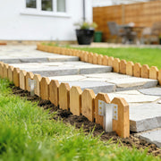 Sleeper Bracket Set for Raised Beds and Garden Borders Galvanised Steel 20 Pack Silver AOSOM