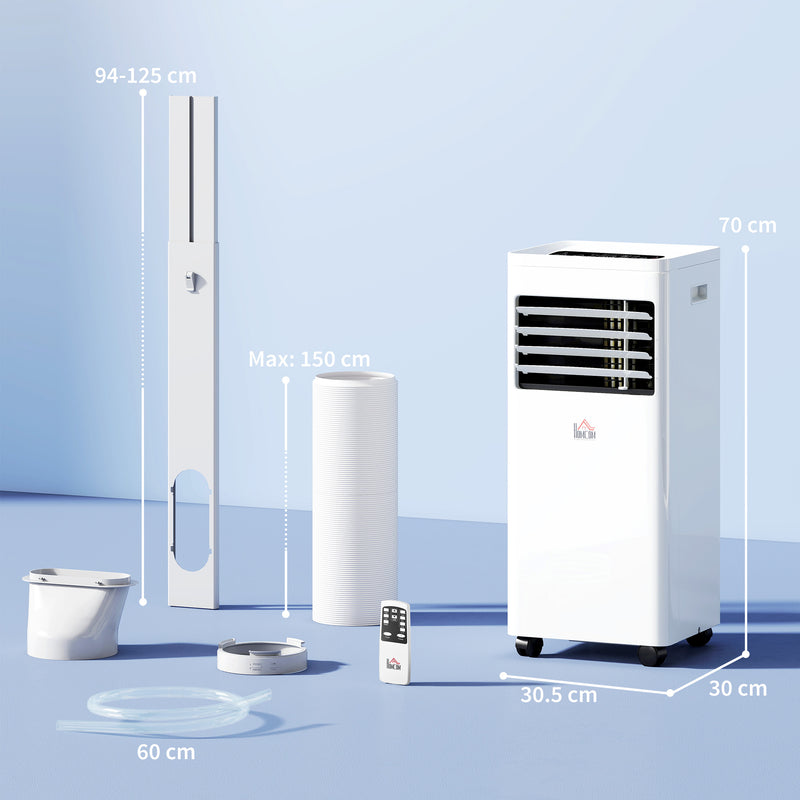 Portable Air Conditioner for Small Rooms with Quiet Cooling and Dehumidifier White