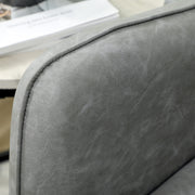 Two Seater Grey Faux Leather Sofa With Marble Effect Ideal For Living Rooms 