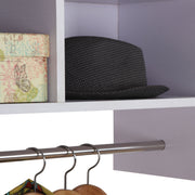 White Wall Mounted Coat Rack With Hooks And Shelf For Hallway Storage And Organisation