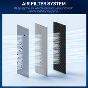 Tower Fan with Ice Cooling for Whole Room Comfort and Space Saving White AOSOM