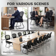 Desk Chair with Flip Up Arms for Easy Under Desk Storage Black Homcom