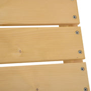 2 Seater Wooden Garden Bench Set for Patio or Indoor Use with Sturdy Fir Wood Frame, Natural