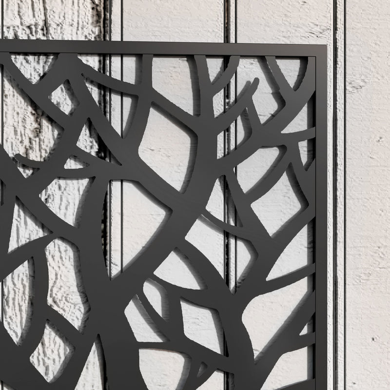 Black Metal Garden Planter With Trellis Support Ideal For Climbing Plants Outdoors