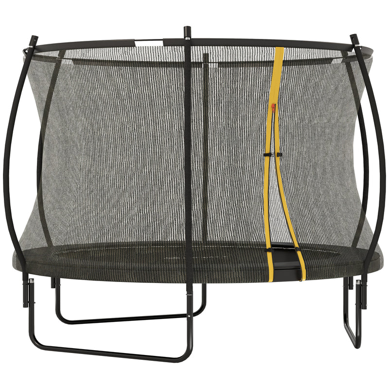 8ft Outdoor Trampoline with Enclosure Net and Spring Cover Black by SPORTNOW AOSOM