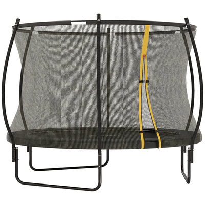 8ft Outdoor Trampoline with Enclosure Net and Spring Cover Black by SPORTNOW AOSOM