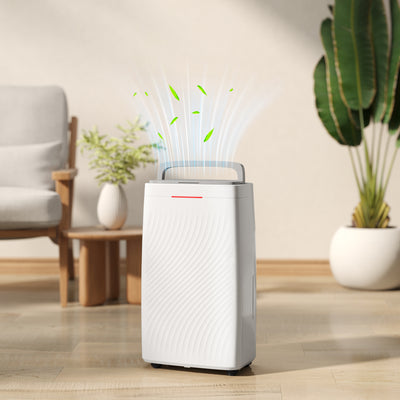 16L Dehumidifier with Multi Mode and Wheels for Easy Mobility, White by HOMCOM