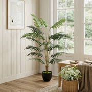 Artificial Fern Tree 120cm for Easy Low Maintenance Home or Office Greenery Green Homcom