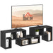 Black Extendable TV Stand for TVs up to 75 Inches with Storage Shelves by HOMCOM