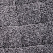 Wingback Nursery Rocking Chair with Berber Fleece for Nursing and Relaxing, Dark Grey