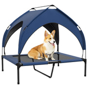 Elevated Cooling Pet Bed With Breathable Mesh For Medium And Large Dogs Dark Blue