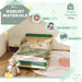 Green Toddler Bed with Safety Rail for Ages 3-10 Years 195 x 103 x 60.5cm by AIYAPLAY