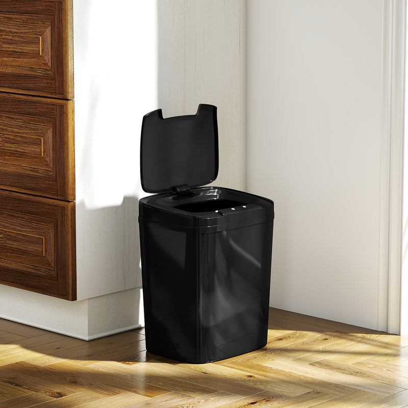 Automatic Sensor Kitchen Bin 15L Touchless and Hygienic Waste Solution for Home Black AOSOM