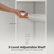 6 Tier Tall Bookcase Shelving Unit For Home Office Storage Display, White AOSOM