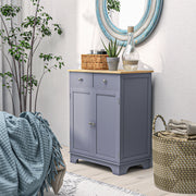Kitchen Storage Cabinet with Drawers and Adjustable Shelves for Organised Worktops Grey Oak Homcom