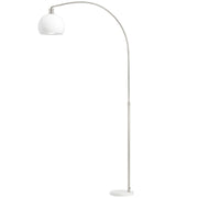 Floor Lamp with Curved Head and Foot Switch for Reading Nooks or Living Rooms White Homcom