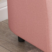 2 Piece Kids Sofa Set with Footrest for Bedroom or Playroom Supportive Design, Pink