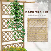 Wooden Raised Garden Bed With Trellis For Growing Vegetables Herbs And Flowers Outdoors