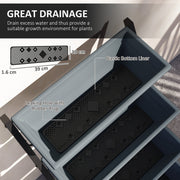5 Tier Vertical Raised Garden Bed With Removable Planter Boxes For Outdoor Use Grey