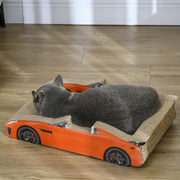 2 in 1 Car Shaped Cat Scratching Board with Catnip for Play and Claw Care Grey
