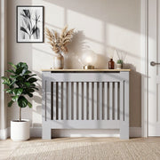 Radiator Cover with Shelf for Extra Storage and Heat Circulation Grey Homcom