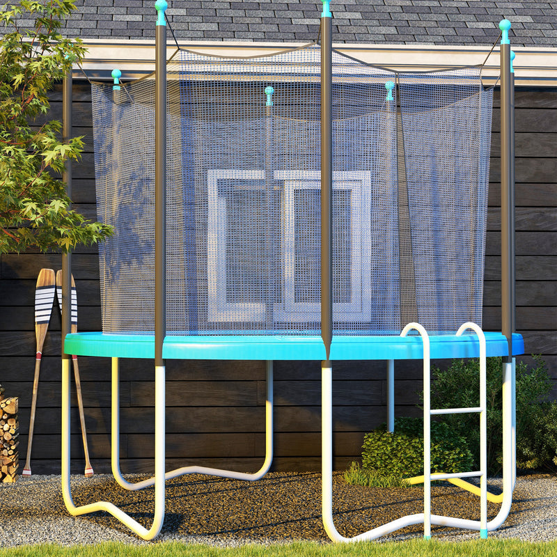 Trampoline Safety Pad for 12ft Round Trampolines Cushioned Edge Protection Light Blue AOSOM