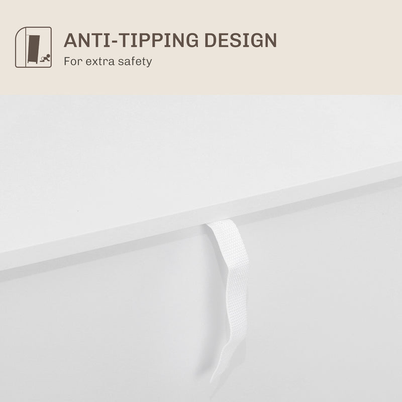 White Adjustable Shelf Sideboard Storage Cabinet for Home or Office by HOMCOM