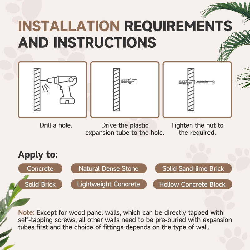 Four Piece Cat Wall Furniture Set with Hammock and Steps for Indoor Climbing Fun, Dark Grey