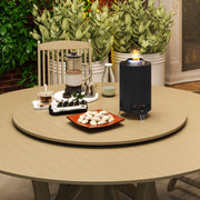 Black Smokeless Fire Pit 16 cm Stainless Steel Portable Wood Burning with Poker by Outsunny